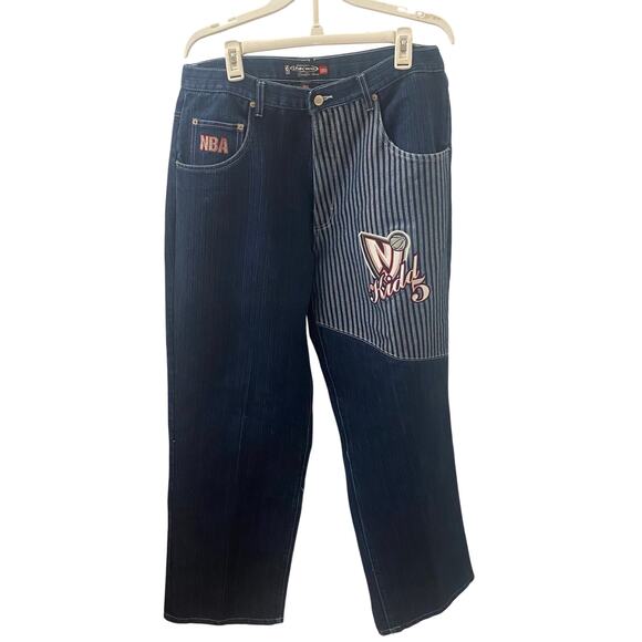 Dunk Denim NBA Baggy Jason Kidd Y2K Jeans Size 36 x 30 - Picture 1 of 5